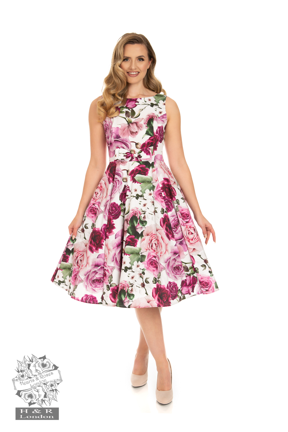 Alice Floral Swing Dress Hearts And Roses London
